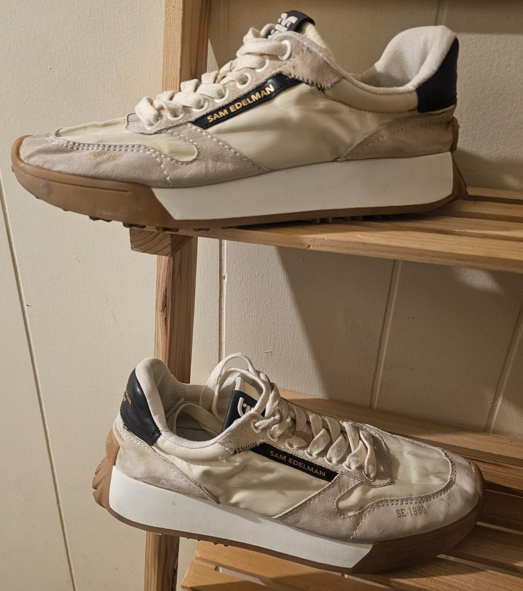 LAYLA Sam Edelman Layla Metallic Leather Retro Sneakers | Dillard's