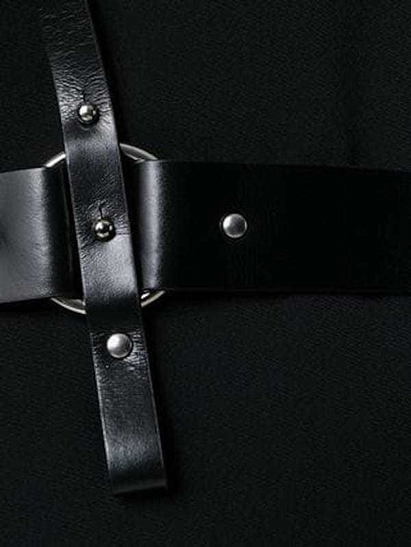 Helmut Lang Black Cowhide Leather Harness Women Size 4