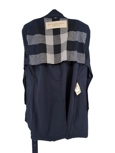 Burberry trench coat XL IT 54 44" petto blu navy giacca leggera - Foto 5 di 9