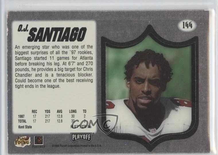 1998 Playoff Absolute SSD OJ Santiago #144 - Image 2 of 2