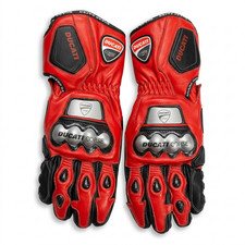 Guantes de cuero para hombre Ducati Motocicleta Carreras Motociclista Equipamiento de conducción Protección