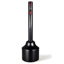 Steel Outdoor Cigarette Butt Receptacle, 4 Gallon, Black