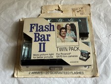 GE Flash Bar II Twin Pack 2  20 Flashes For Polaroid SX-70 Camera New Old Stock