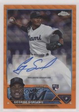 2023 Topps Chrome Update Orange Wave Refractor 6/25 George Soriano Auto 1i45