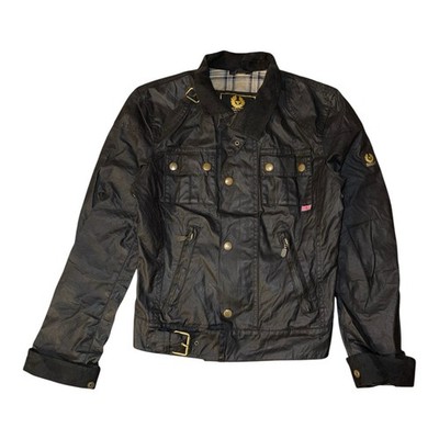 Belstaff Wax Jacket Womens XS Black Racemaster Waxed Coat 85th Anniversary