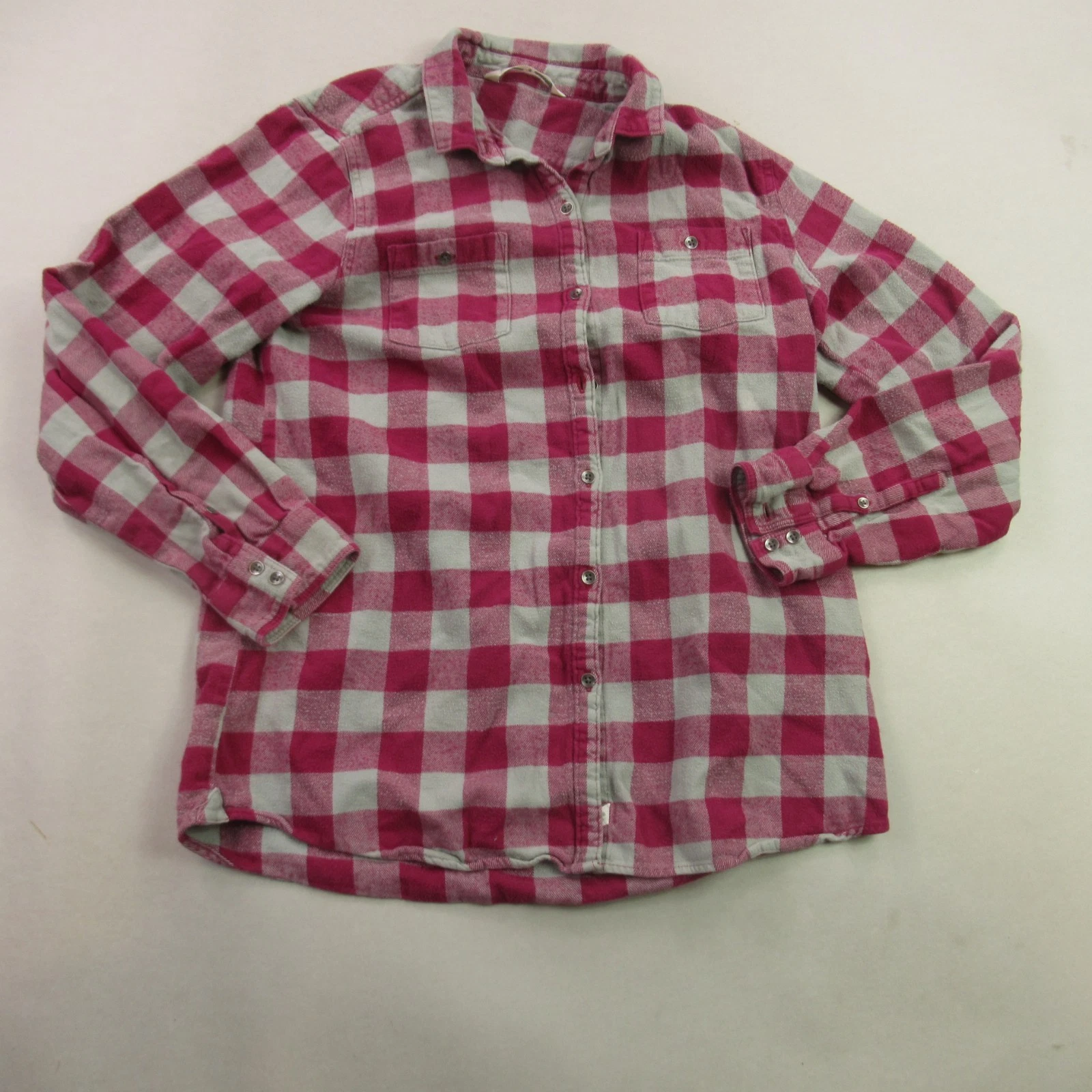 Woolrich Shirt Womens Small Long Sleeve Button Front Outdoor Checks Pockets