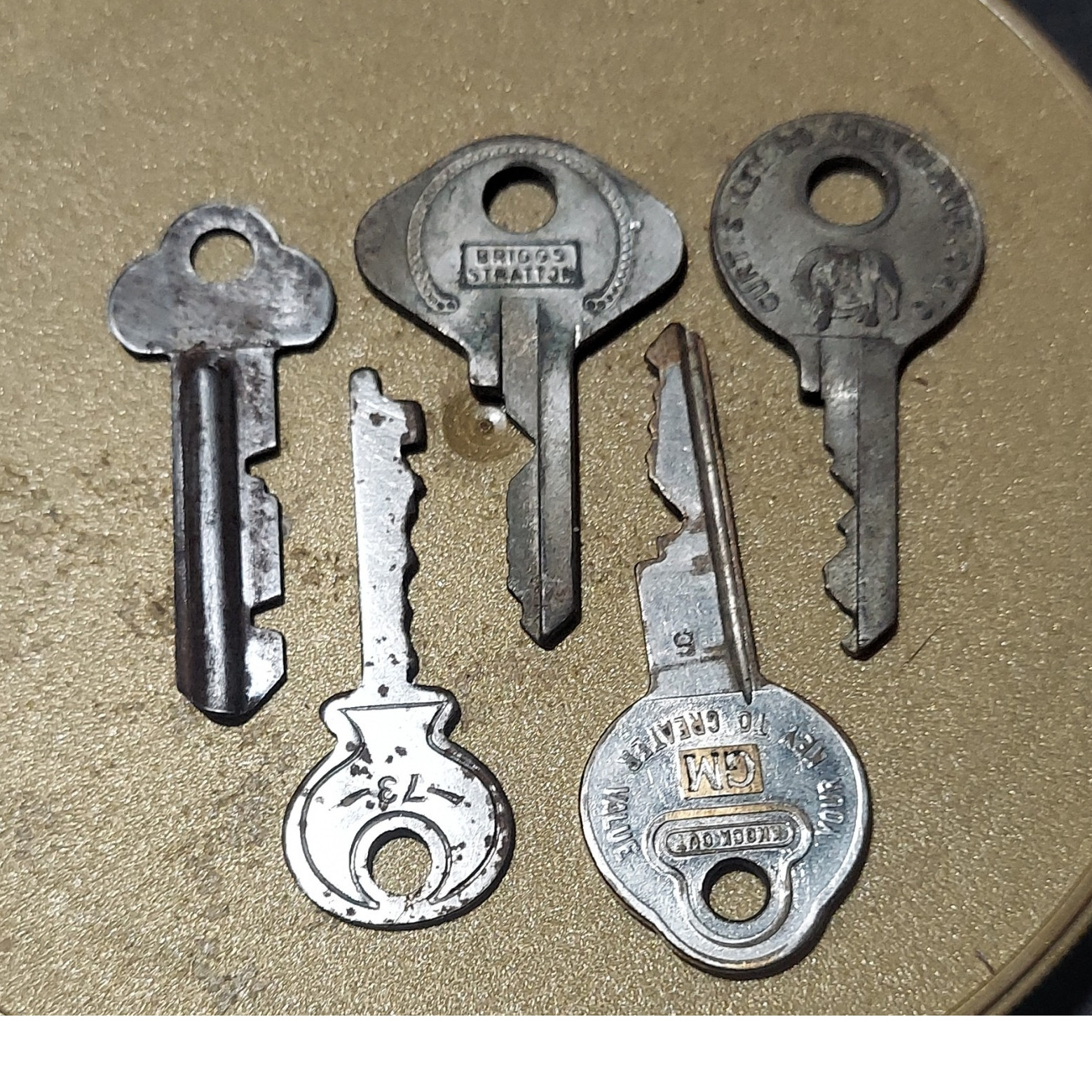 Vintage Key Blanks Lot Collectible Metal Keys Assorted Styles
