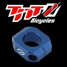 TNT Bicycles Double-Bolt BMX Seat Post Clamp - 25.4mm Blue