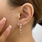 1.8ct Mixed fancy Jacket Earrings Rose Gold 14K Labcreated Diamond F/VS — photo 2