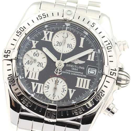 BREITLING Chrono cockpit A13358 Date Black / Silver Dial Autom...