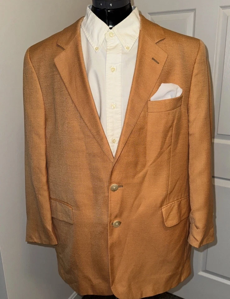 De Colección Guy La Ferrera Hombre Blazer 2 Botones Deportivo Abrigo Chaqueta Italia Salmón 46/2XL Foto 2 de 4