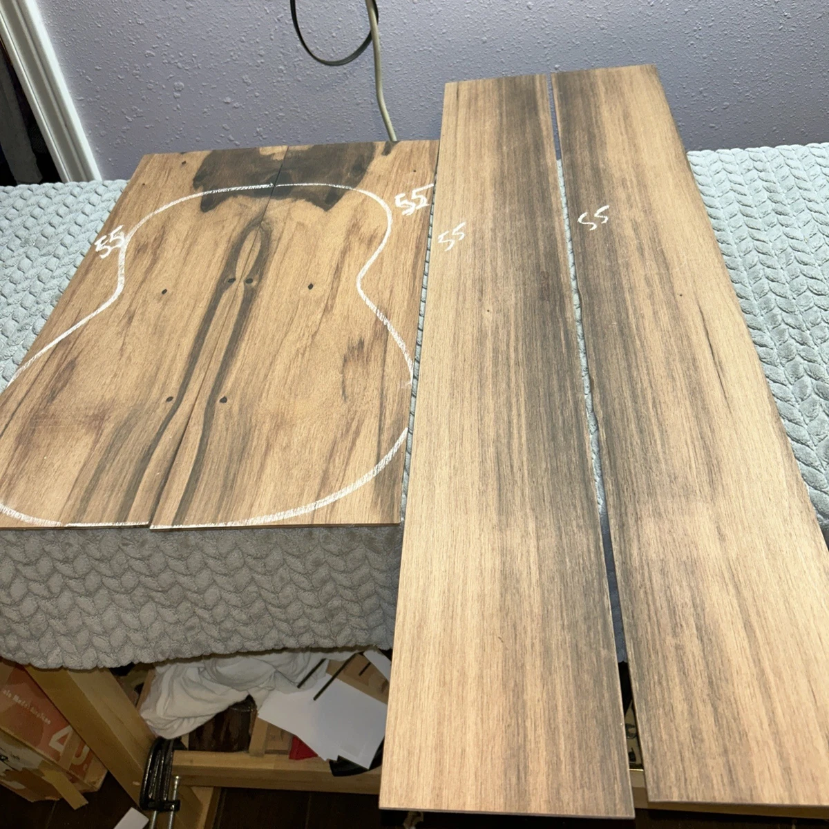 Black Palm Guitar Fingerboard Blank - Board A - & Artisan Black Palm Guitar Fingerboard Blank - Board A - & Artisan