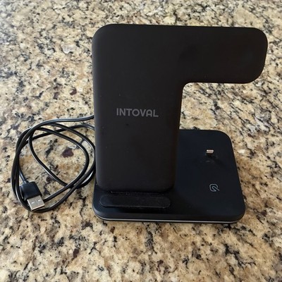 Intoval Black 3 In 1 Wireless Charger For iPhone iWatch & AirPods