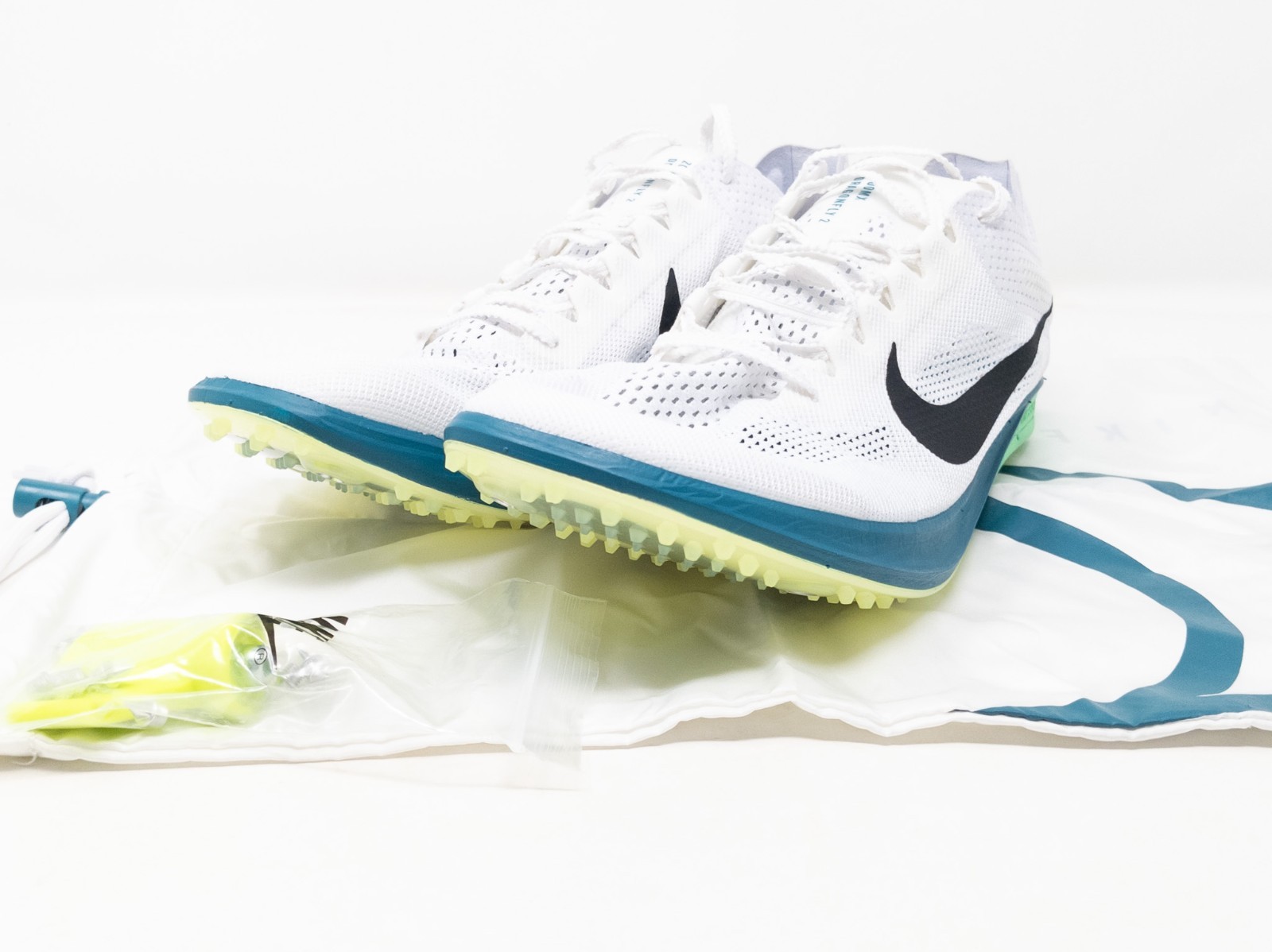 [Sz 12] Nike ZoomX Dragonfly 2 Track Spikes White Green Spruce FD8413-102