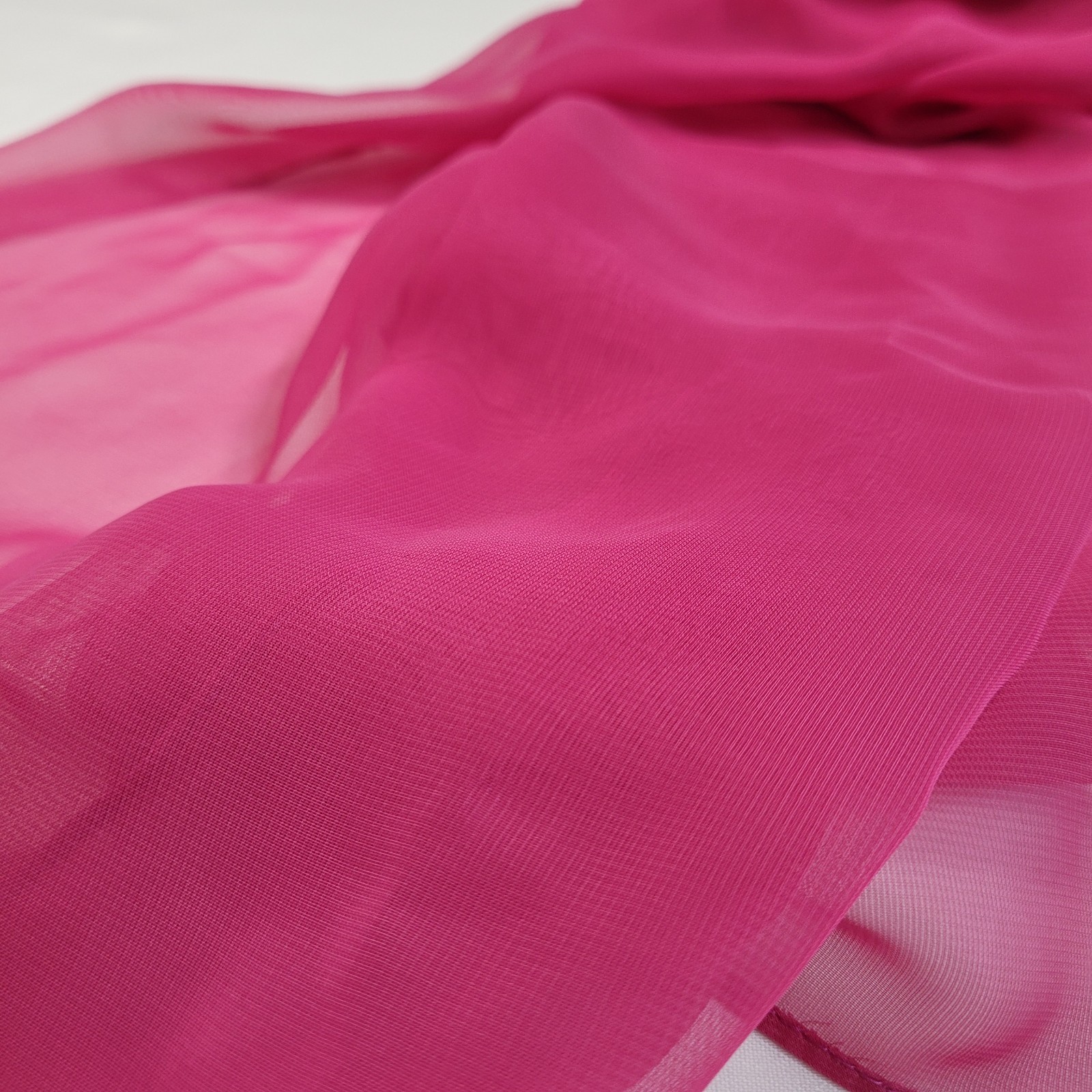 Women's Scarf Hot Pink Solid Rectangular Lightwei… - image 8