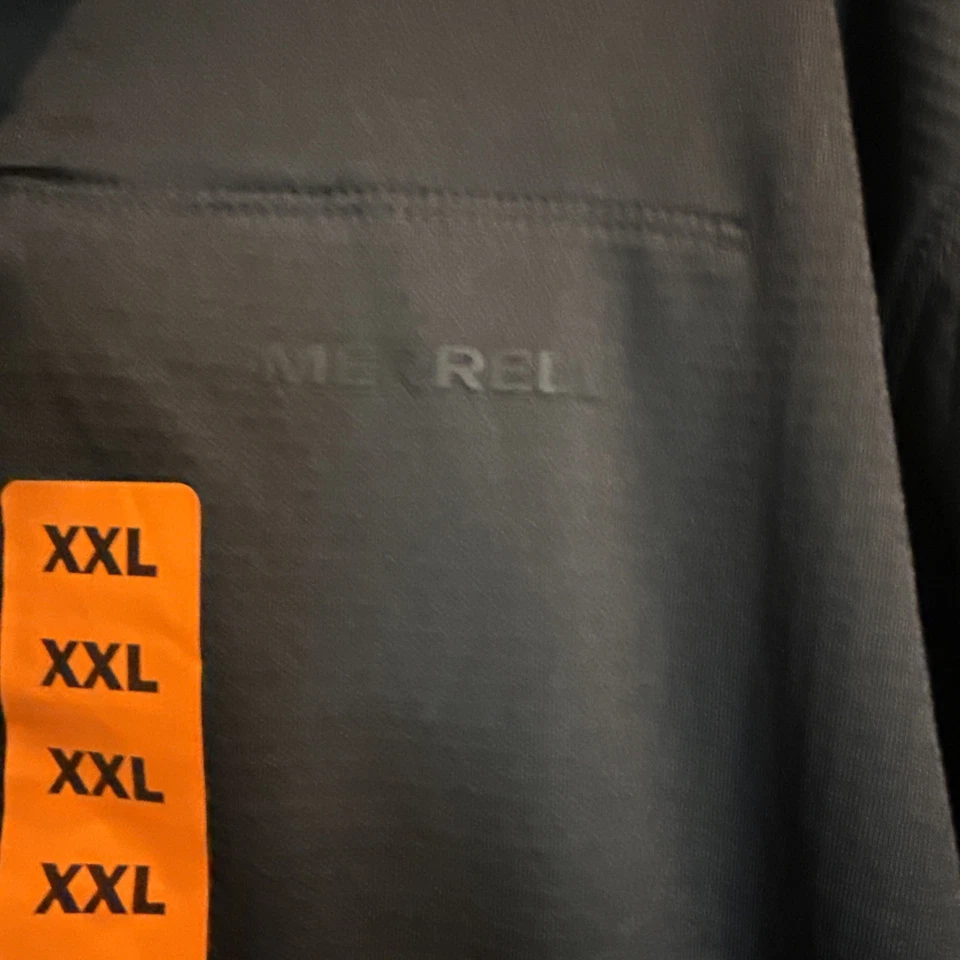 Merrell Mens Black Long Sleeve 1/4 Zip Pullover Jacket-Pockets-Size XXL - Image 2 of 4