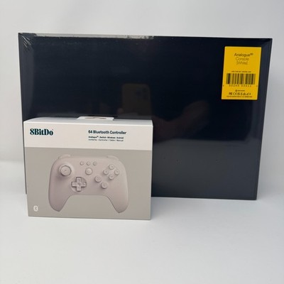 Analogue 3D   Brand New/Sealed   White FPGA N64 Console and 64 8bitdo controller