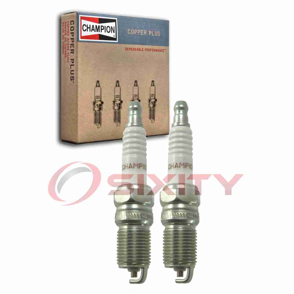 2 pc Champion Copper Plus 304 Spark Plugs for RS9YC R44LT Q6TC Q6RTC HR7DC si