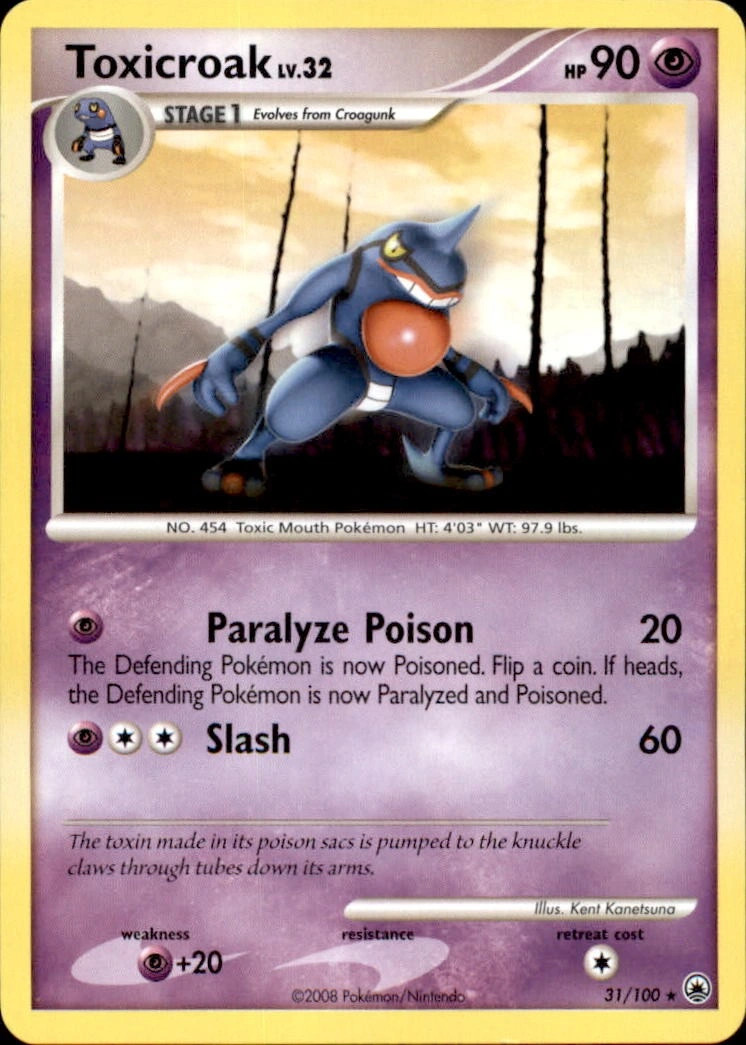 Toxicroak 31/100 Majestic Dawn Rare LP Pokemon TCG