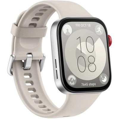 Huawei FIT 3 Smartwatches Weiß/Silber (130-210 mm) Fluorelastomer-Armband