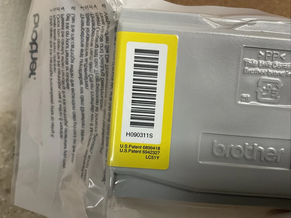 Lot 2 Brother Ink Cartridges LC51Y + LC51BK Unused - Image 3 of 4