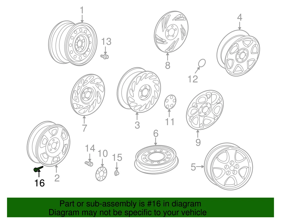 Genuine GM Tire Valve Stem with Cap 00274288 - Image 4 of 4