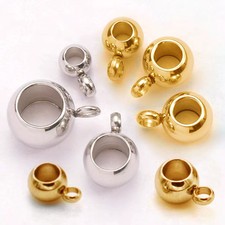 Beads 10pcs Gold Stainless Steel Spacer Charms Clasps 2-4mm DIY