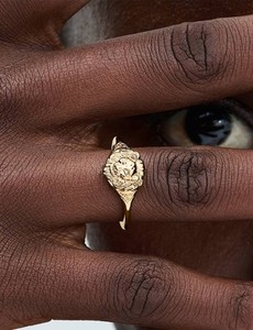 Authentic Game Of Thrones X Pandora Size 54, 14k Gold Plated Ring Lannister Lion BNIB