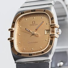*QUASI NUOVO* Vintage OMEGA Constellation Cal.1430 Quarzo Data Oro Romano 31mm Uomo