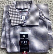 Van Heusen L/S Shirt NWT Men's Medium 15-1/2"-32/33" Flex Collar