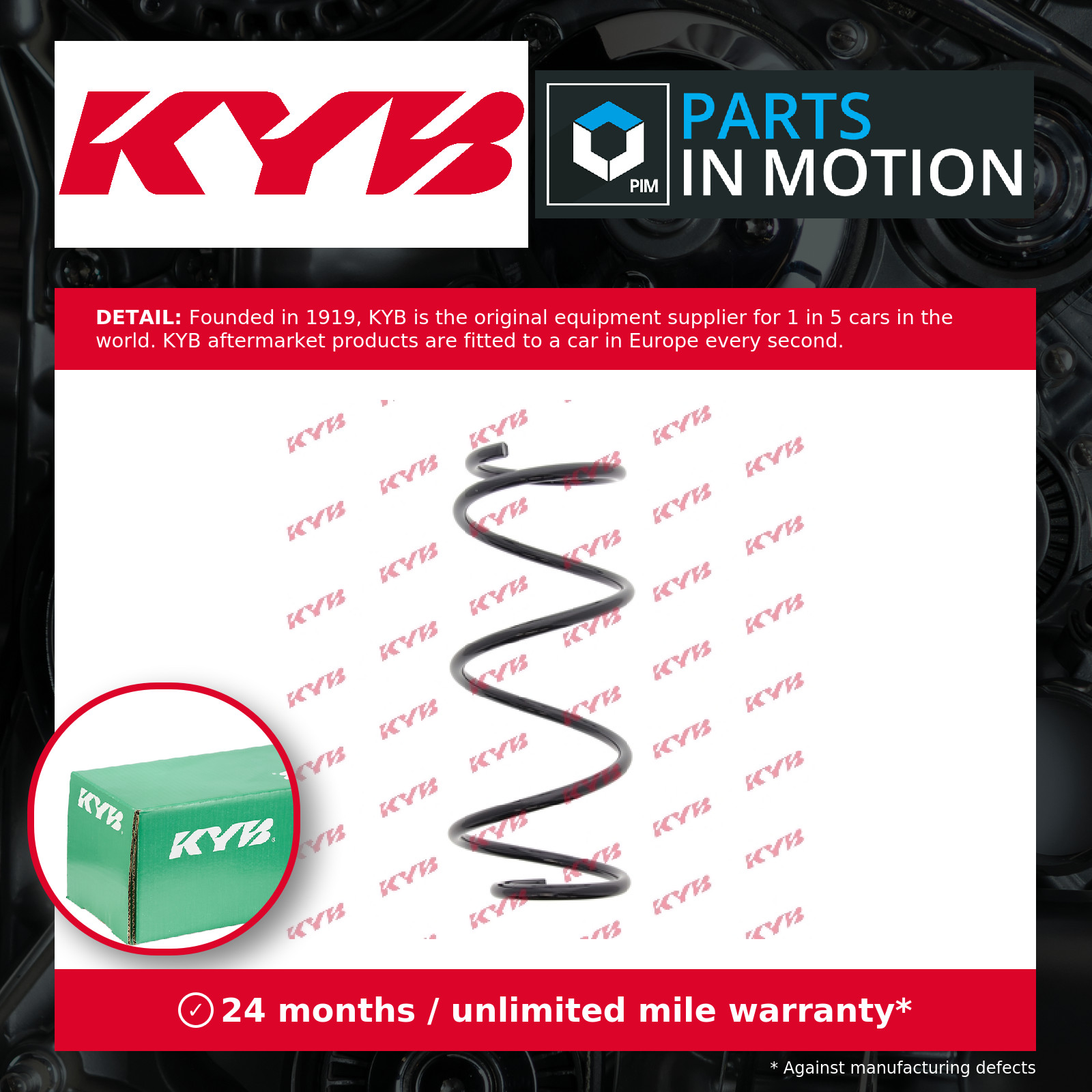 Front KYB RH3540 Coil Spring for RENAULT - Image 2