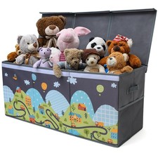 Extra Large Toy Storage Organizer with Lid - Sturdy, Collapsible Toy Chest St...