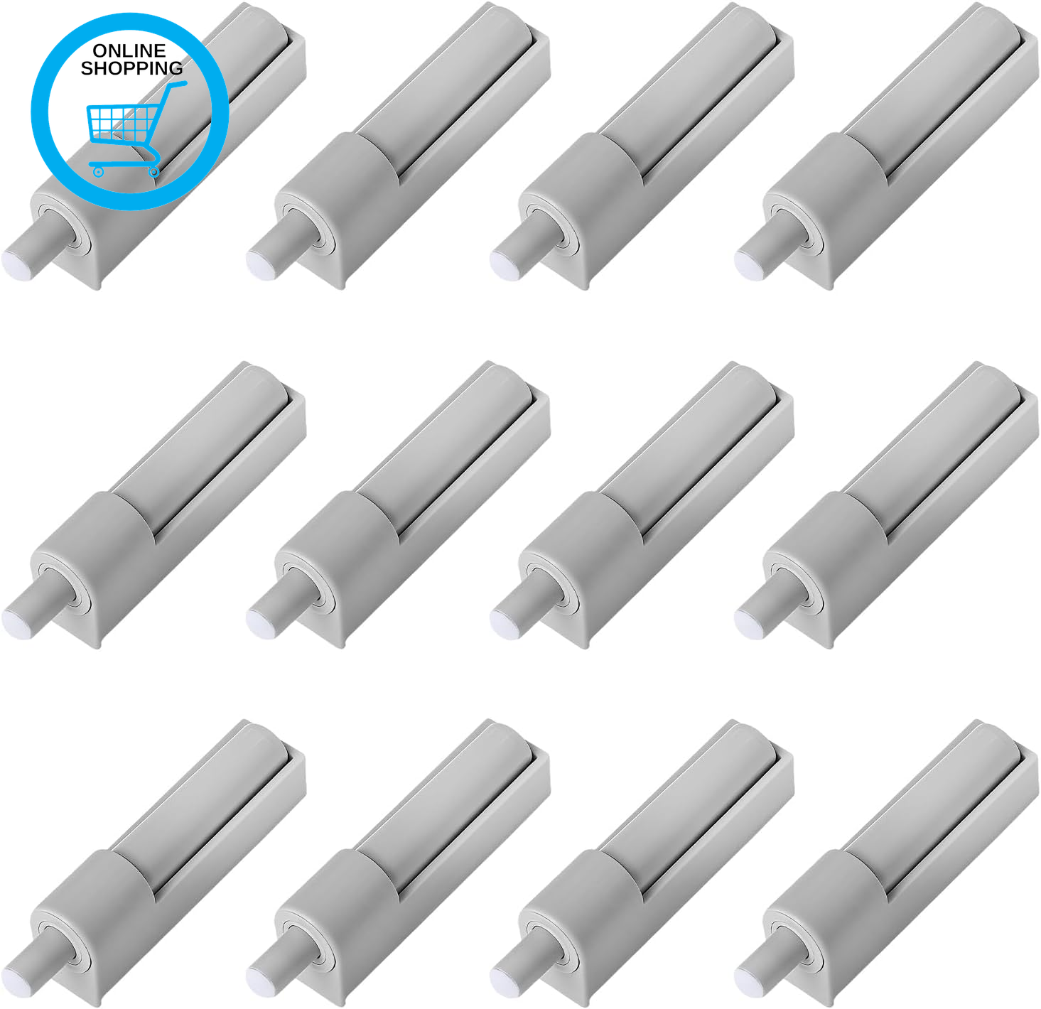 12 Pcs Soft Close Door Dampers Push to Open Door Catches Quiet Closer Buffers Ad