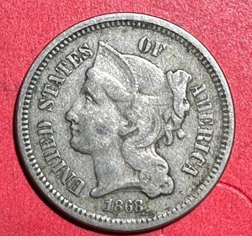 1868-P Three Cent Nickel — photo from another recent sale