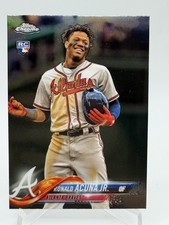Ronald Acuna Jr. 2018 Topps Chrome Update #HMT25 Rookie Card K7. rookie card picture
