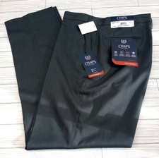Chaps Mens Charcoal Gray Dress Pants Classic Fit Performance Stretch Fabric New