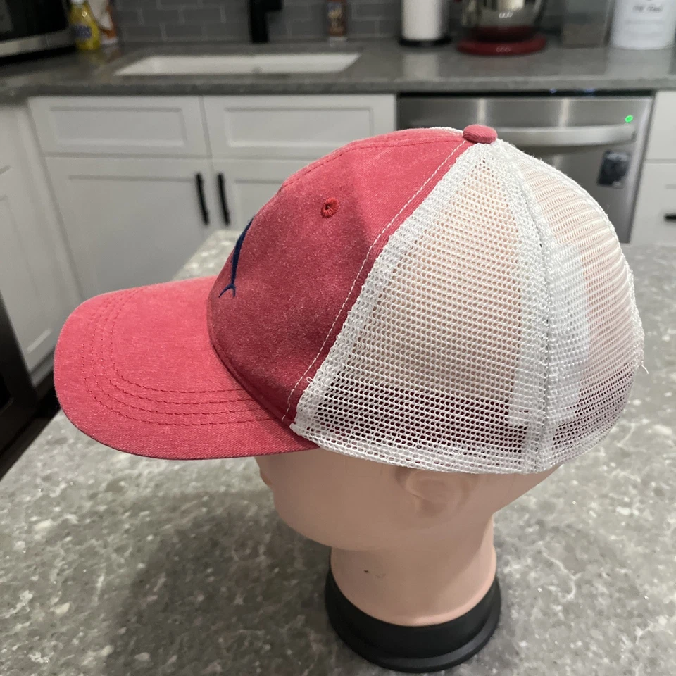 Tommy Bahama Hat Adjustable Trucker Mesh Red Baja Margarita Marlin Embroidered - Image 2 of 4