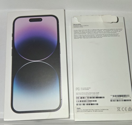 Apple A2650 iPhone 14 Pro Space Black 512GB, EMPTY BOX - 第 1/2 張圖片