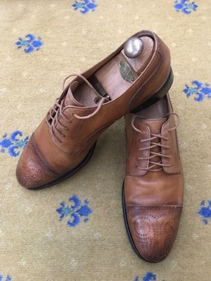 Gucci Schuhe Schnürschuhe hellbraun Leder Oxford Derby Goodyear Herren UK 11 US 12 45