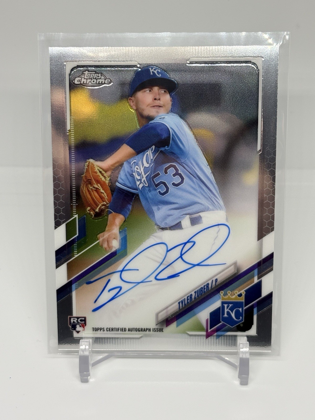 2021 Topps Chrome Tyler Zuber Rookie Auto RA-TZ Kansas City Royals