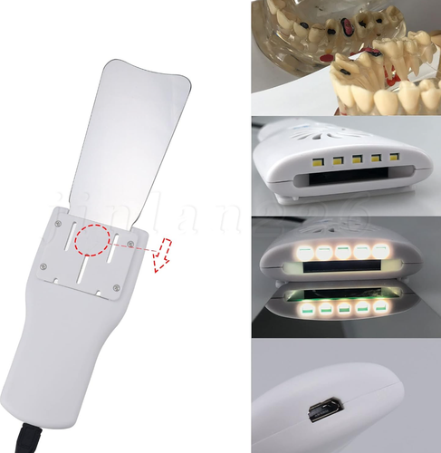Dental Anti-Fog Mirror Set Mirror With LED Light Intraoral Photography Stainless - Picture 2 of 12