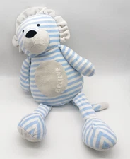 Bella Tunno Blue Gray Poetic Plush Lion Believe Striped
