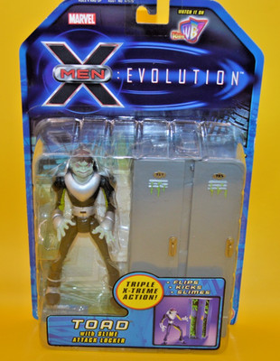 2001 ToyBiz Marvel X-Men: Evolution - TOAD w/Slime Attack Locker - NIB *SEE PICS
