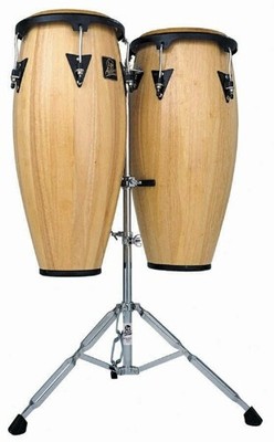 LP Latin Percussion Aspire 10'' & 11'' Congs - Natural w/Stand
