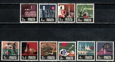Malta, Scott 454 - 463 in Used Condition