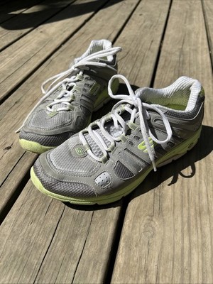 Womens Sketchers Tone-ups Kinetic Core size 8.5  8 1/2 Running Shoes Grey Lime