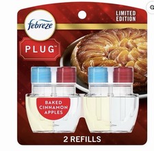Febreze Baked Cinnamon Apples Scented Oil Plug Refills Limited Edition 2 Refills