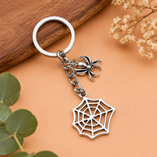 Spider Web Metal Keychain - 1 Pc.