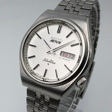 OH serviced, Vintage 1976 SEIKO ACTUS Silver Wave 21J 6306-8010 Automatic #2510