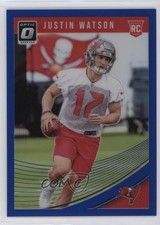 2018 Donruss Optic Rookies Blue Prizm 128/149 Justin Watson #112 2s1